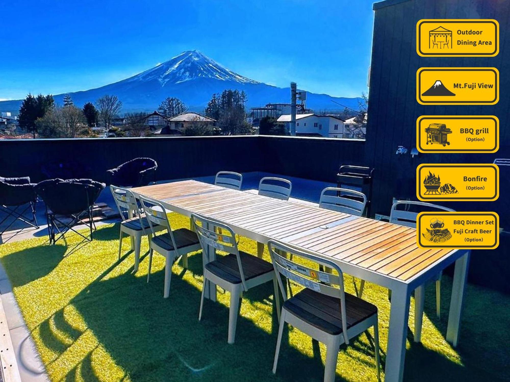 ヴィラ山間堂 Terrace Villa Bbq Bonfire Fuji View Annovillas Fujikawaguchiko Exterior foto